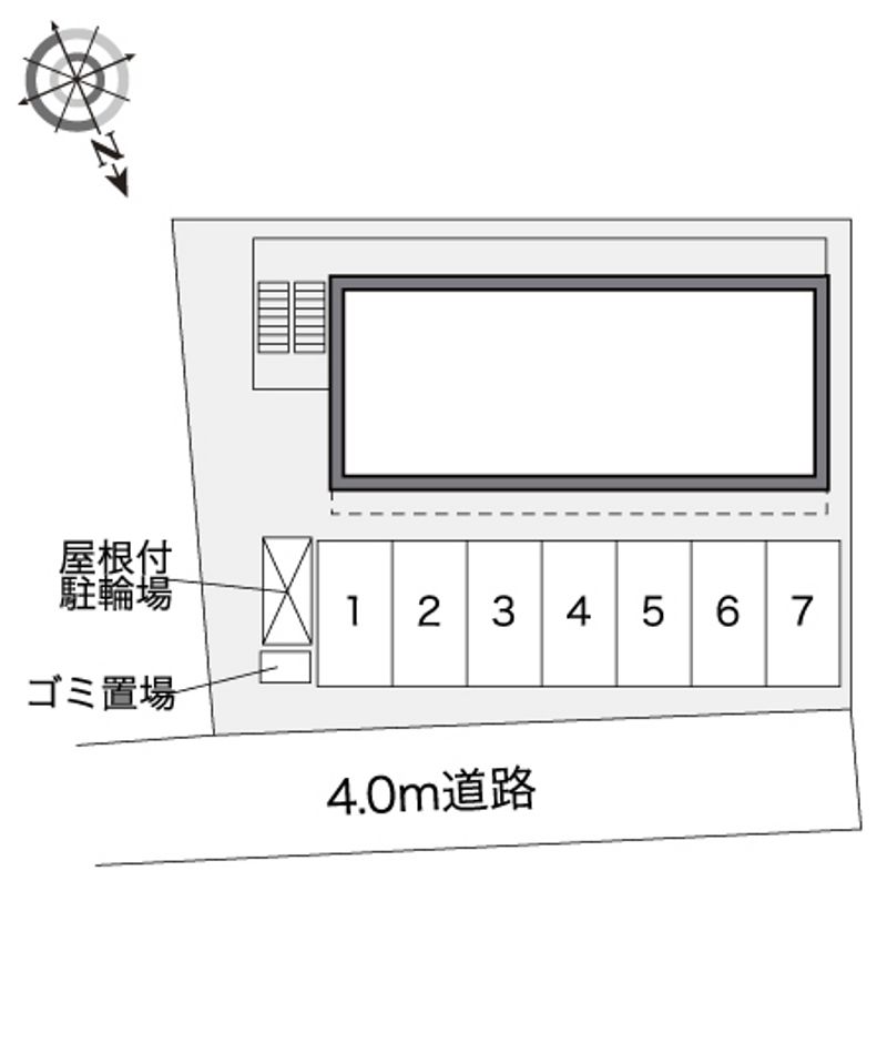 レオパレスビスタヒガワ 配置図
