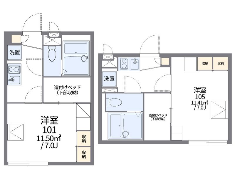 レオパレス大神宮下 間取図