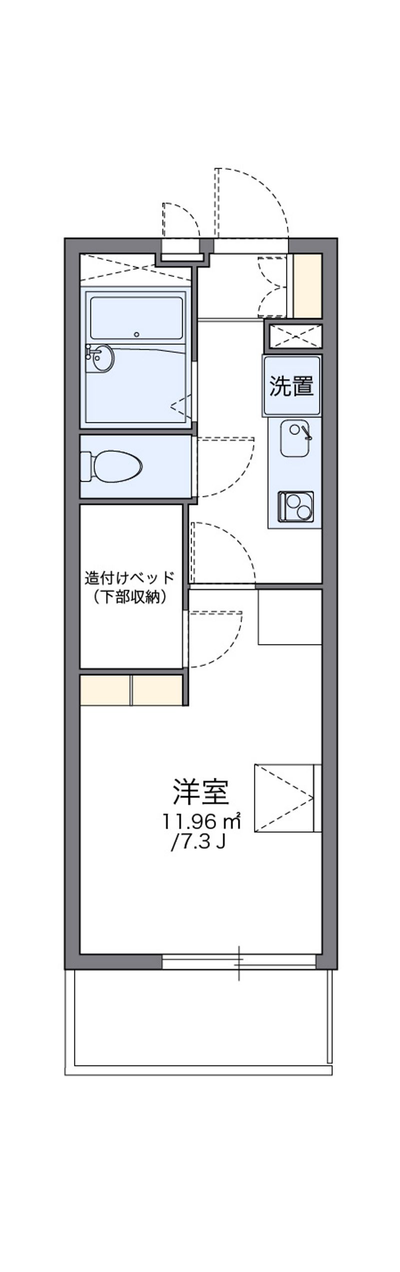 レオパレス太田参番館 間取図