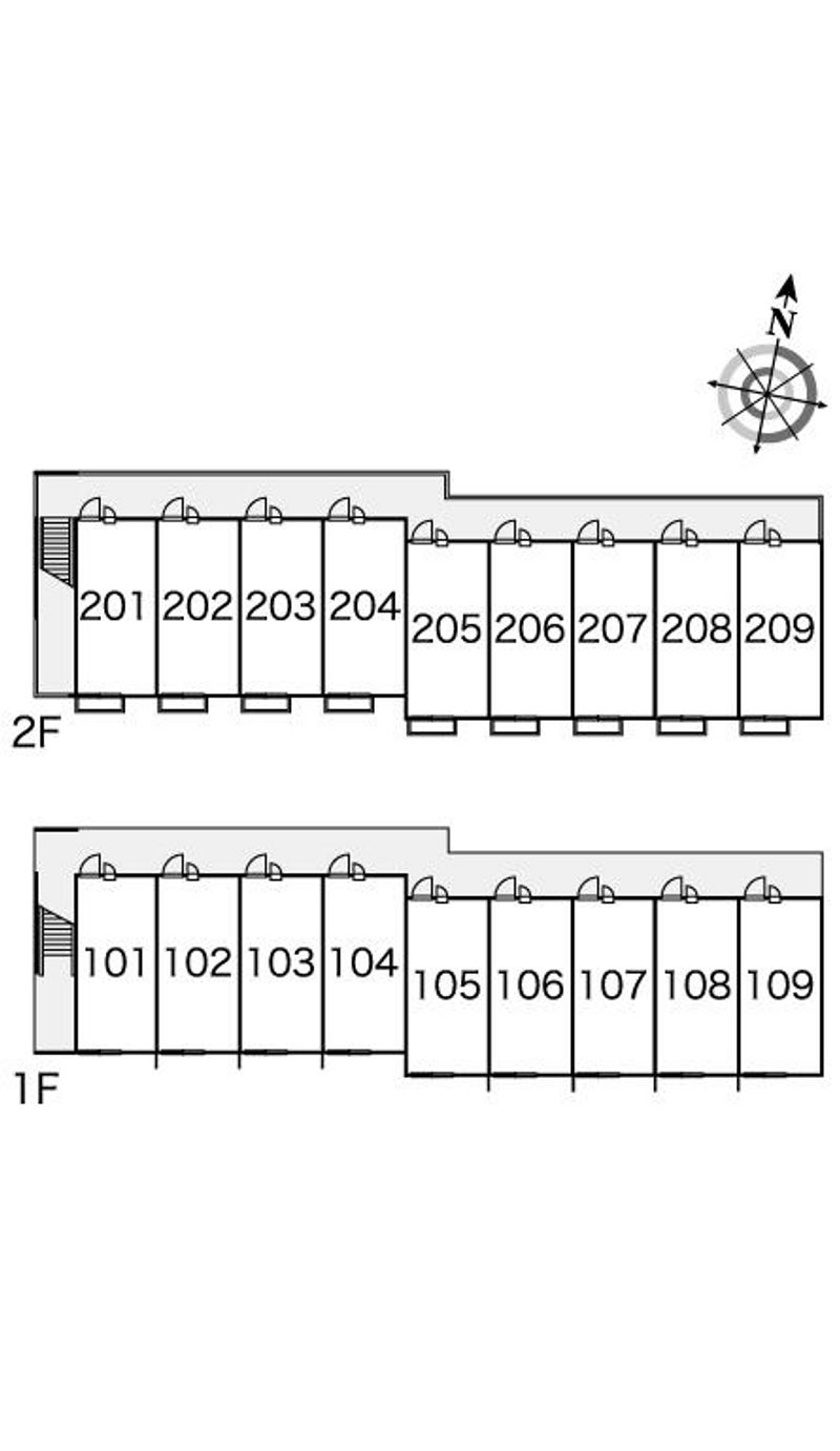 レオパレス第５ひかりハイツ 間取り配置図