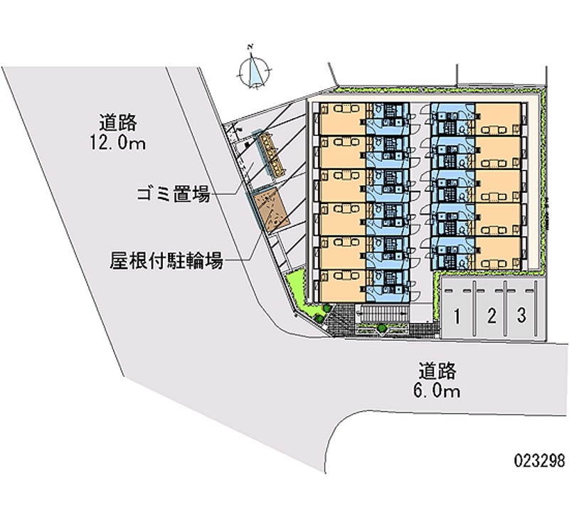 レオパレスパークサイド 区画図