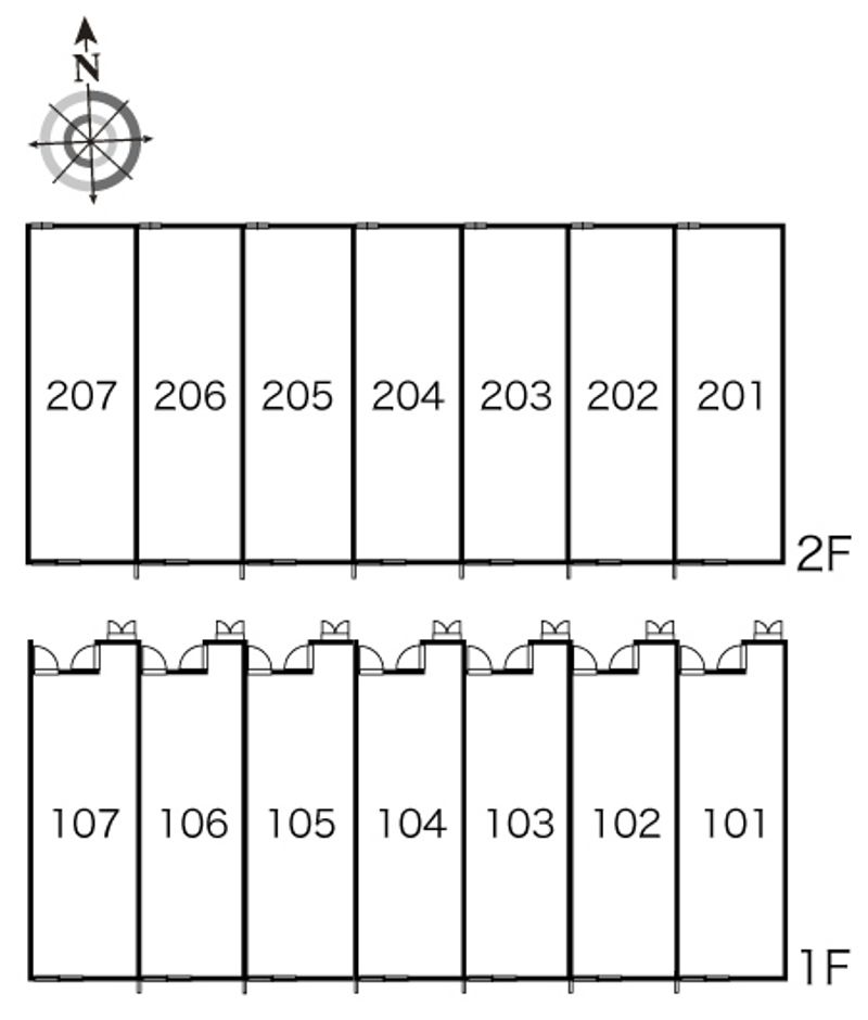 レオパレスＯＪＩＹＡ 間取配置図