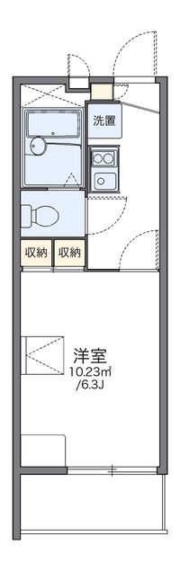 レオパレスパークビュー吉塚 間取り図