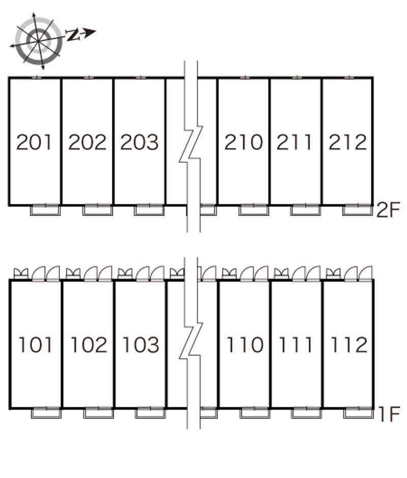 レオパレストータスⅡ 間取配置図