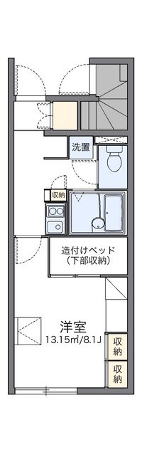 レオパレス上渡津 間取り図