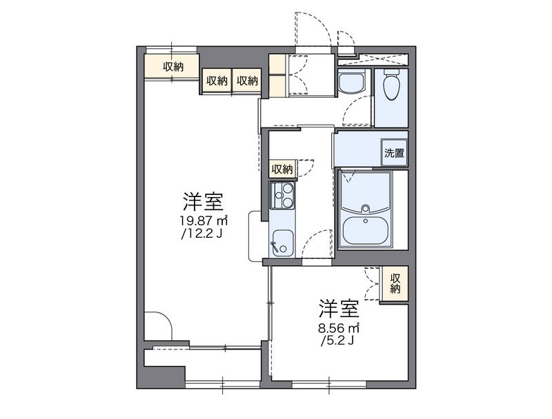 レオパレスしんどう御旗町 間取図
