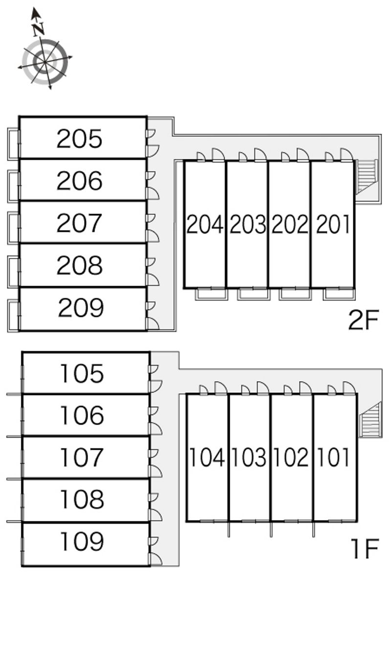 レオパレスＤＲＥＡＭ　Ｂ 間取配置図