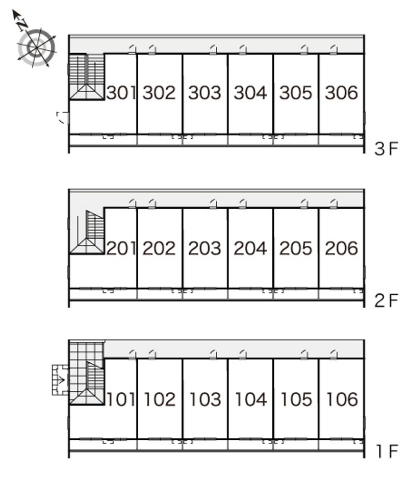レオパレス日生ひがし 間取配置図