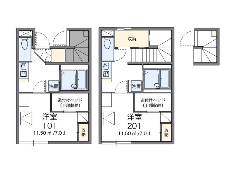 レオパレスポラール参番館 間取図