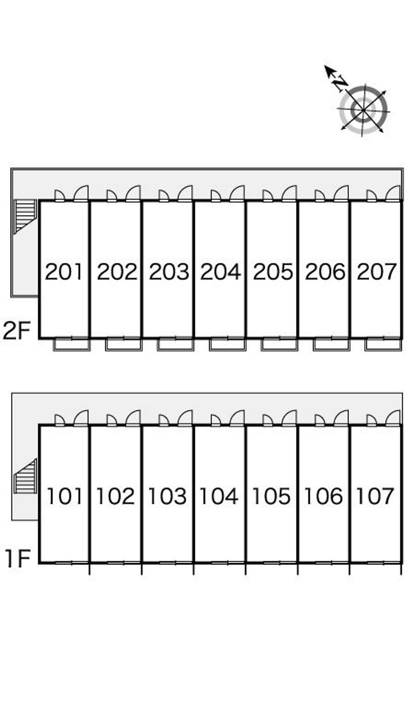 レオパレスミディーＣ 間取配置図