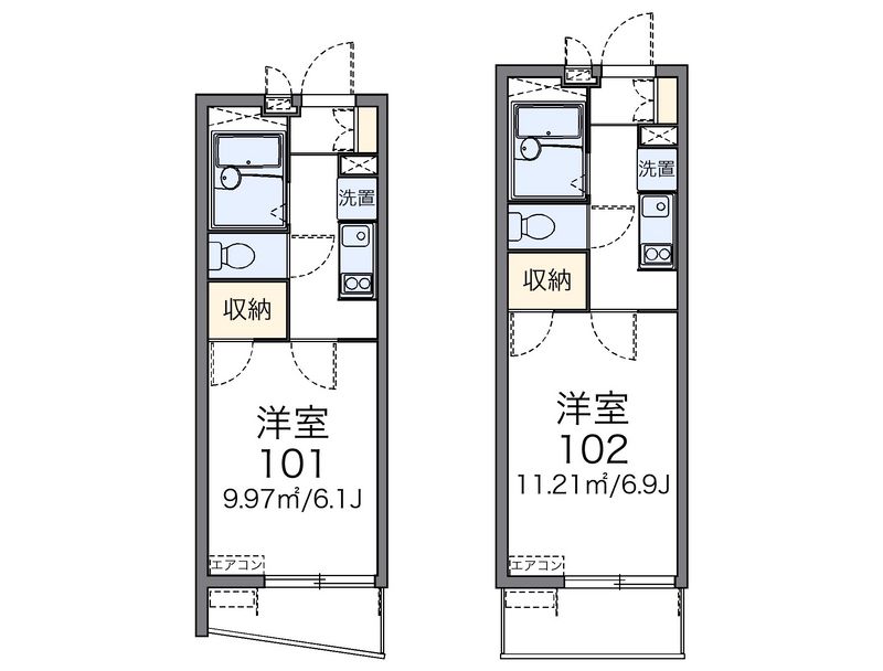 レオパレスボヌール 間取図