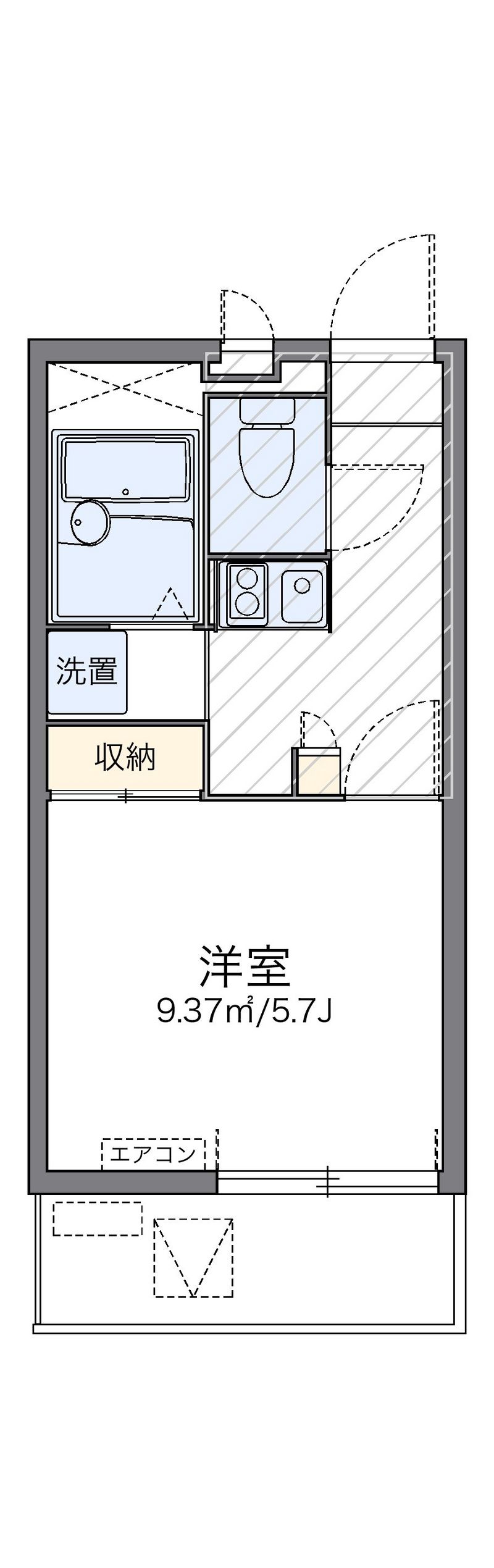 レオパレスオネスティⅤ 間取図