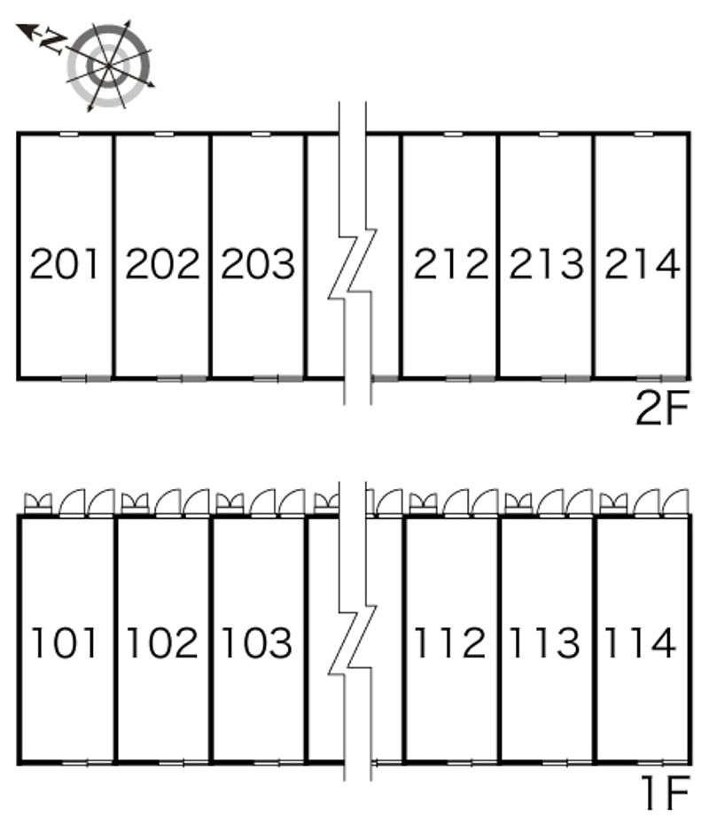 レオパレスゼロ　ワン　トナミ 間取配置図