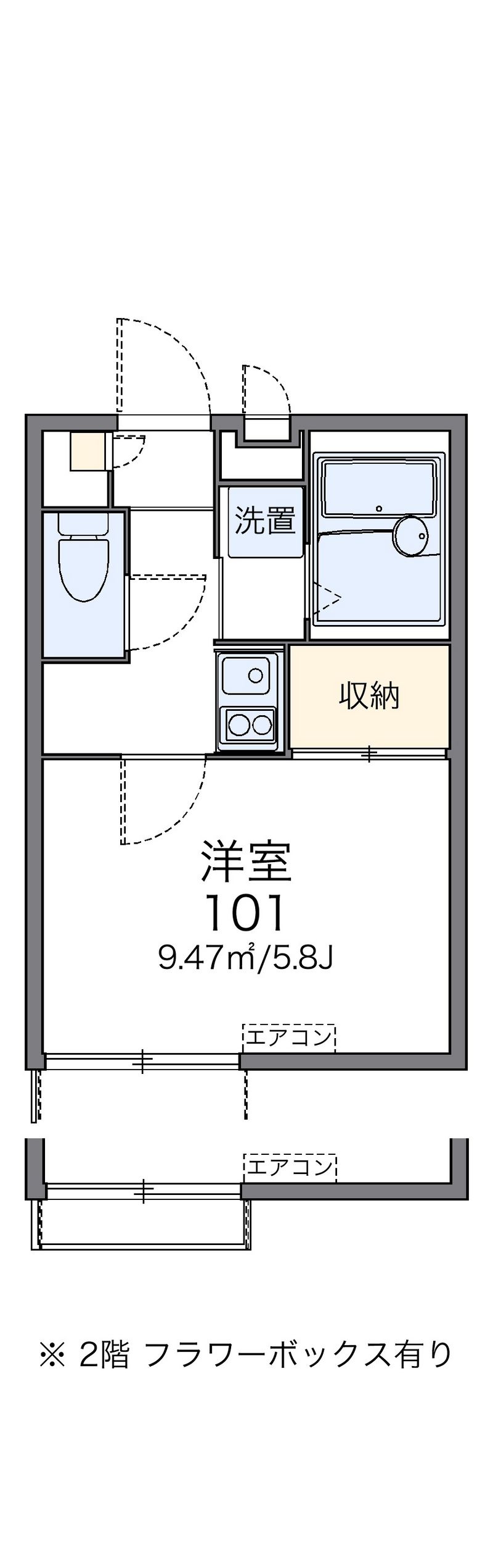 レオパレスレスト　フル　ホーム 間取図