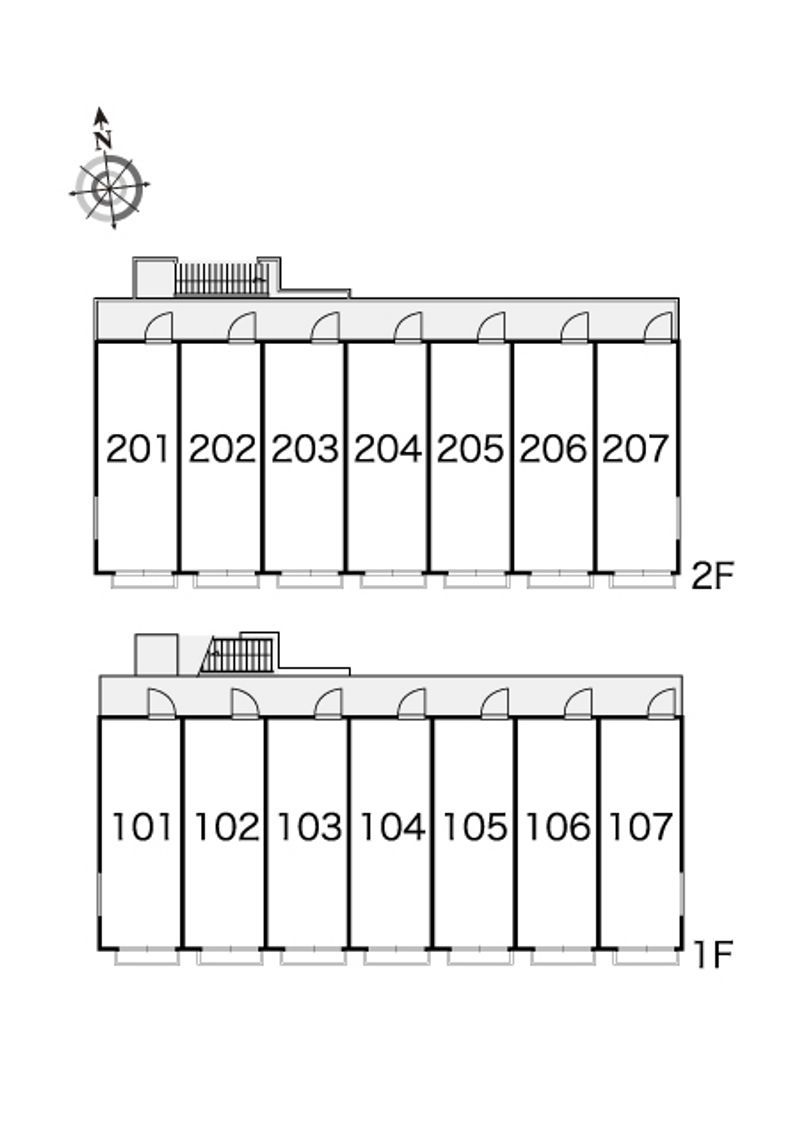 レオパレス宇佐崎Ⅱ 間取配置図