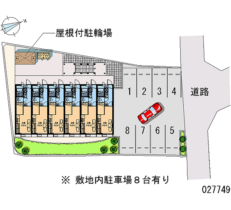 レオパレスソレーユ上地 月極駐車場