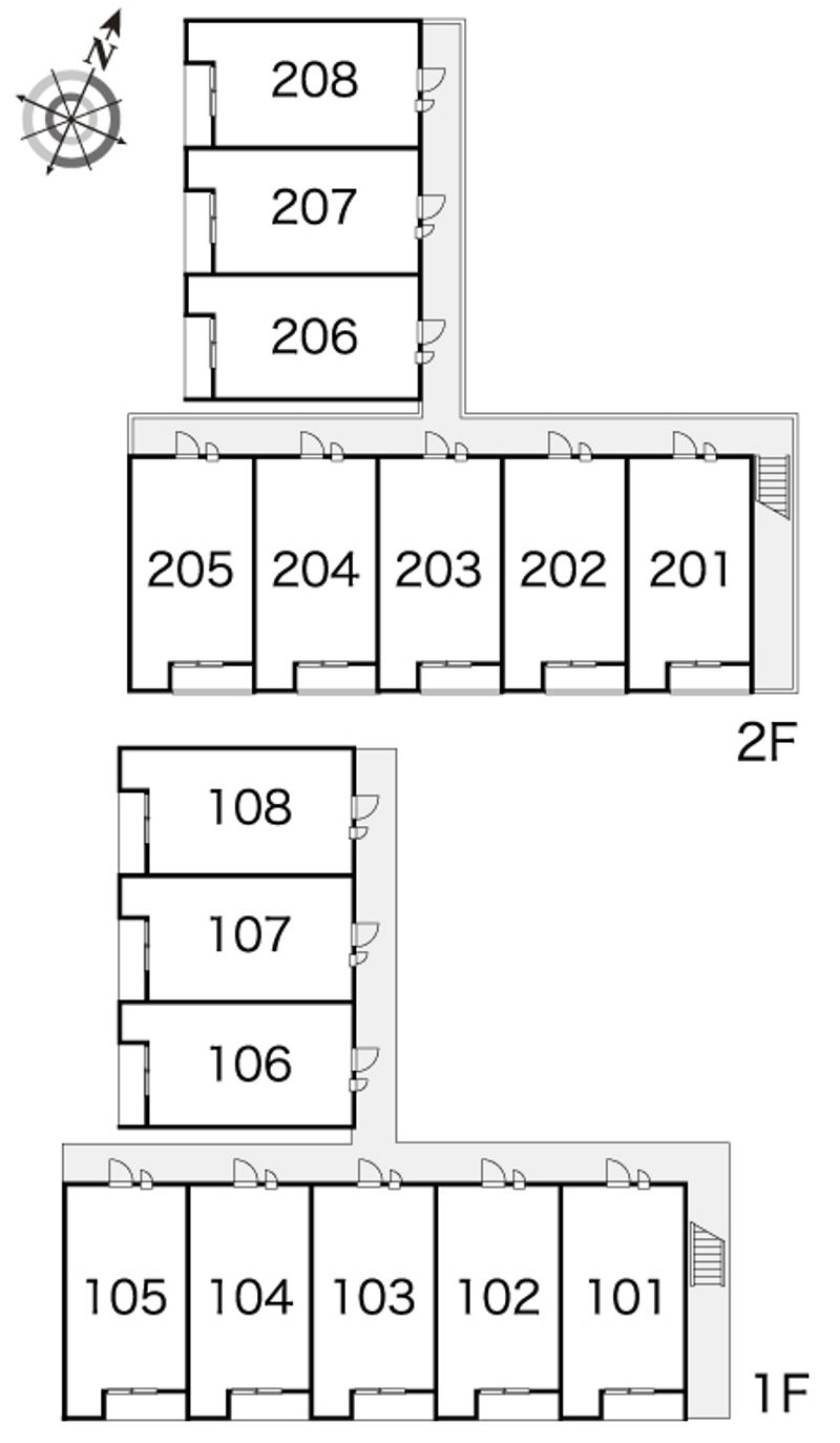 レオパレスひいらぎⅤ 間取配置図