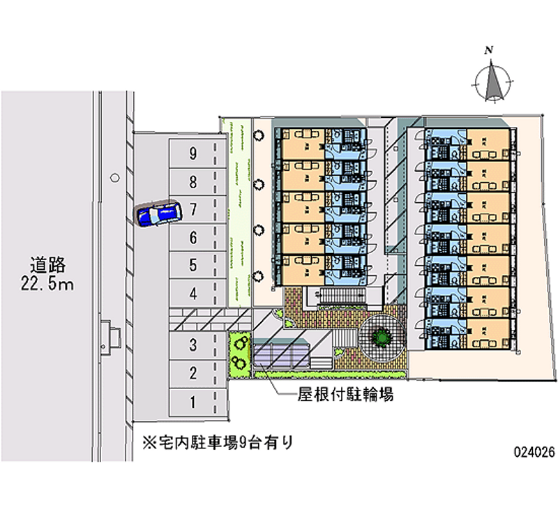 レオパレスハーミットクラブ 月極駐車場