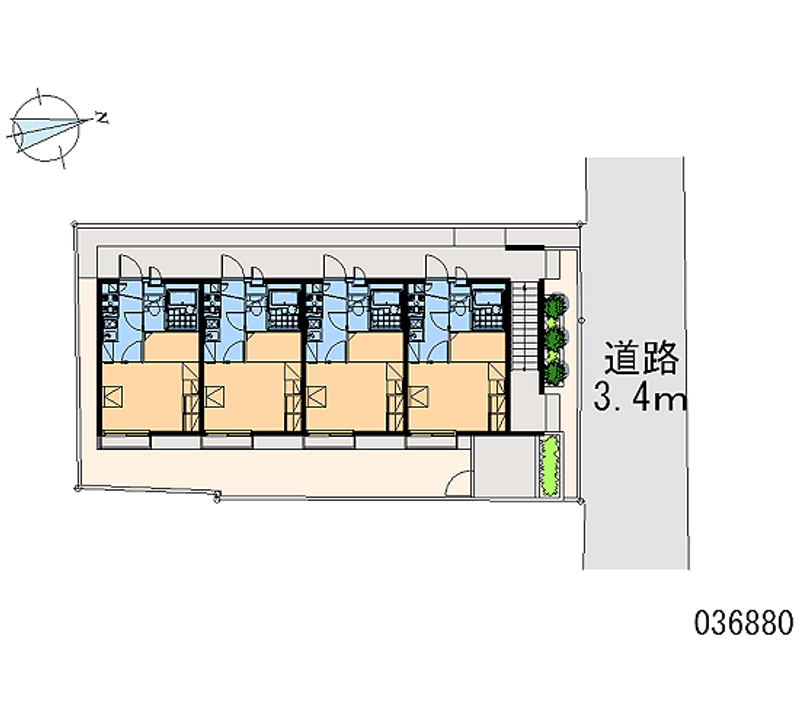 レオパレス北野 区画図