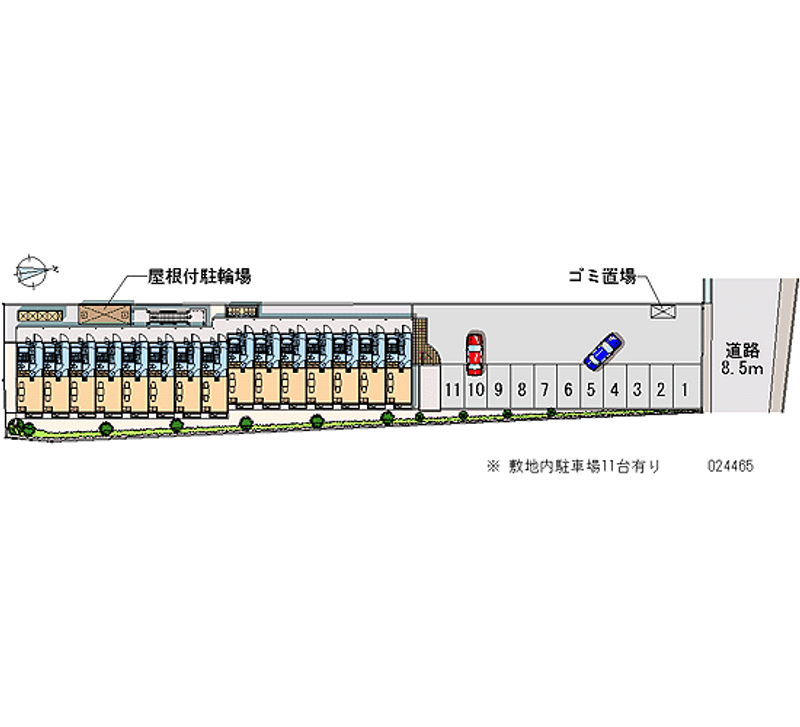 レオパレスメゾンエトワール桂南 月極駐車場