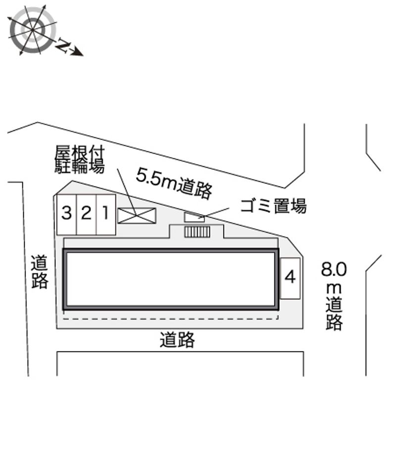 レオパレスラ　ローズコリン 配置図