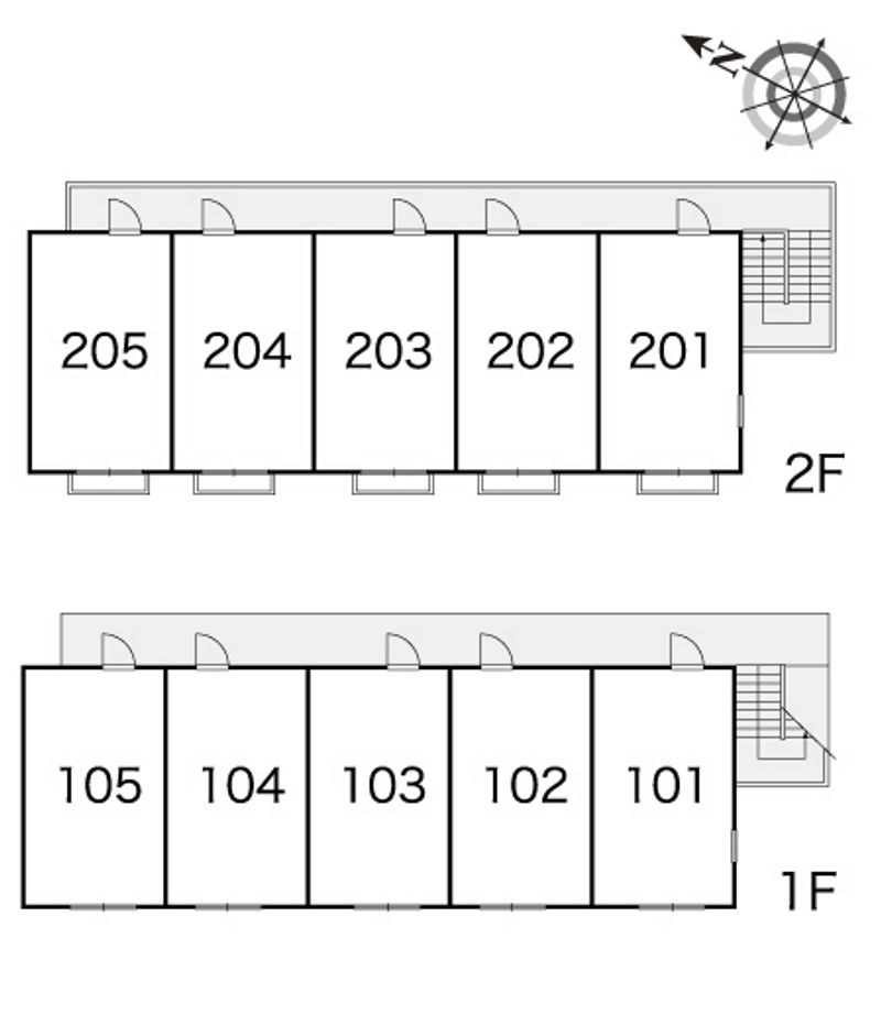 レオパレス玉美第１ 間取り配置図