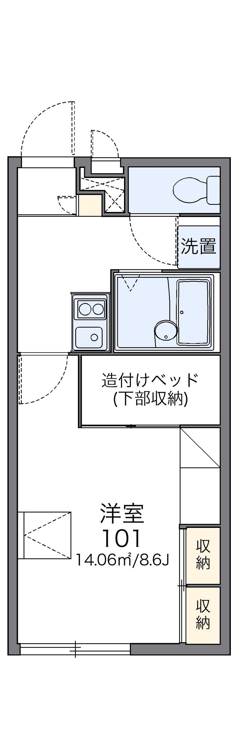 レオパレスウエストポイント 間取図