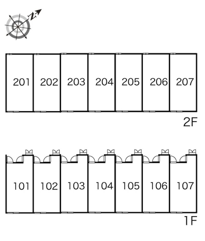 レオパレスラムール 間取配置図