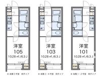 クレイノオカムラハイツ６ 間取り図