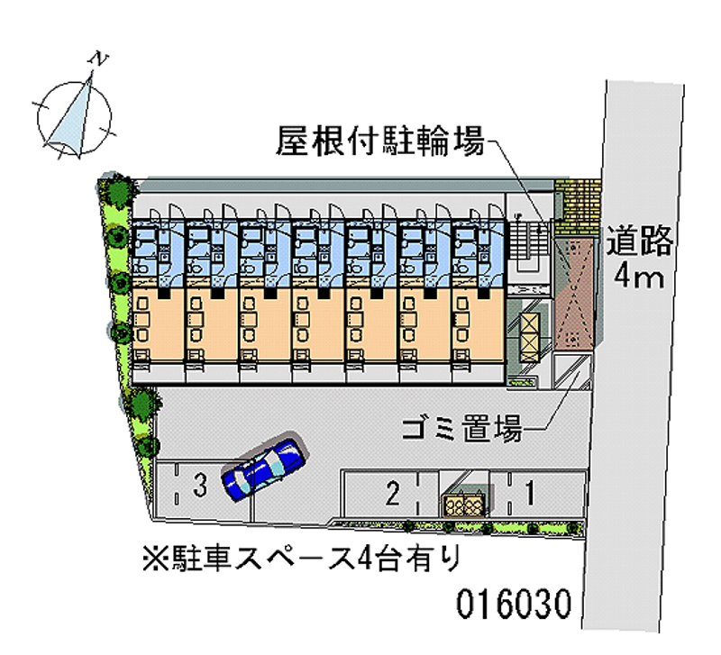 レオパレスハッピーロイヤル 月極駐車場