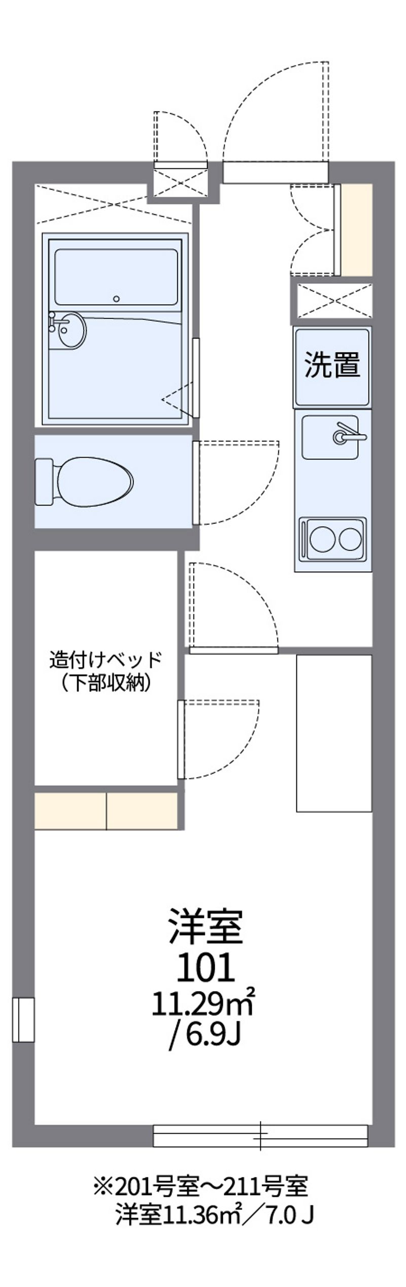 レオパレスシルバ　コート 間取図