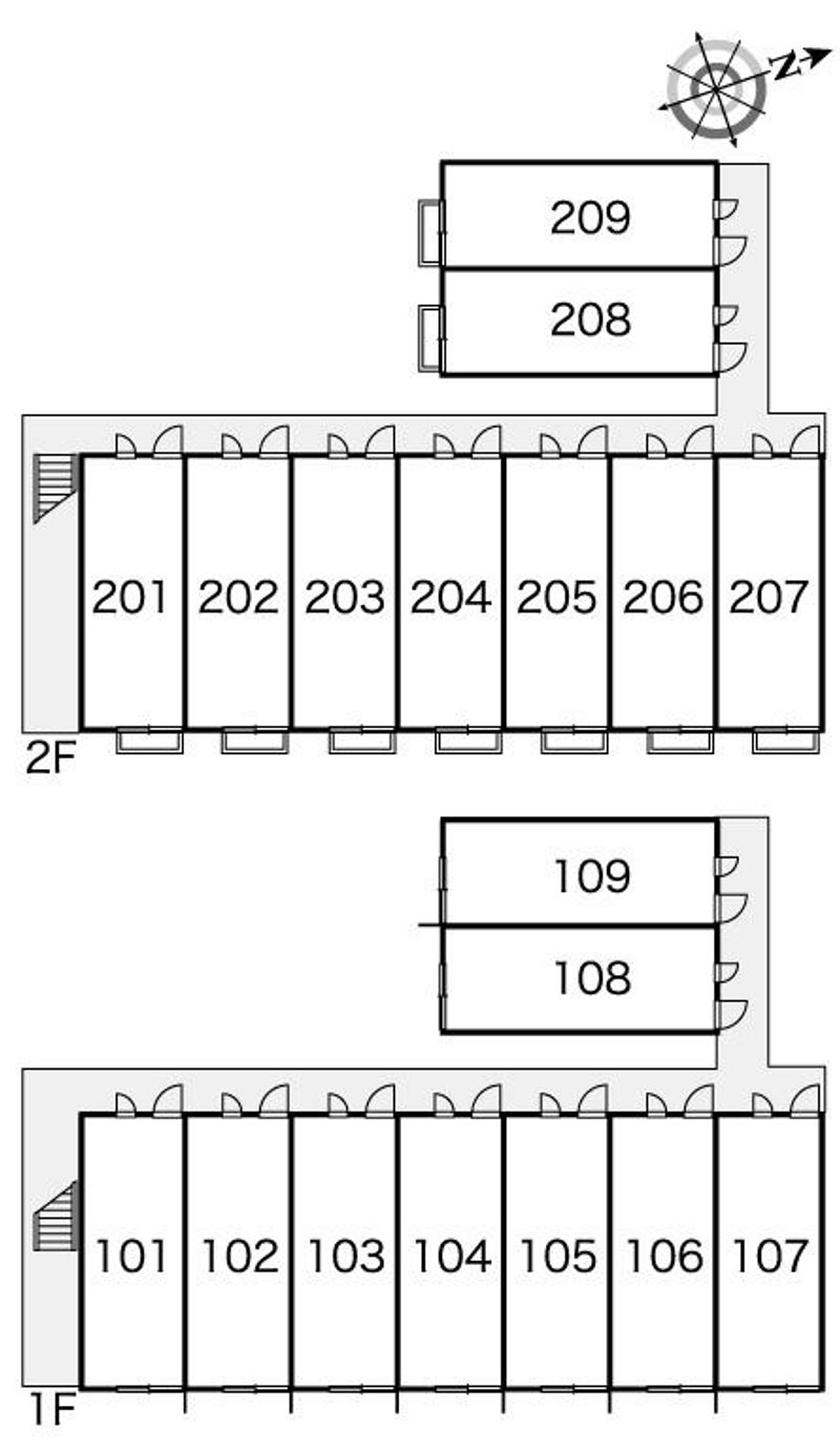 レオパレスヴィラ参号館 間取り配置図