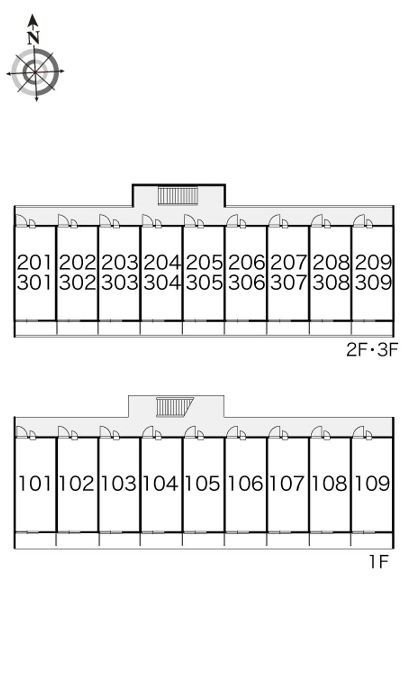 レオパレスモナミ 間取配置図