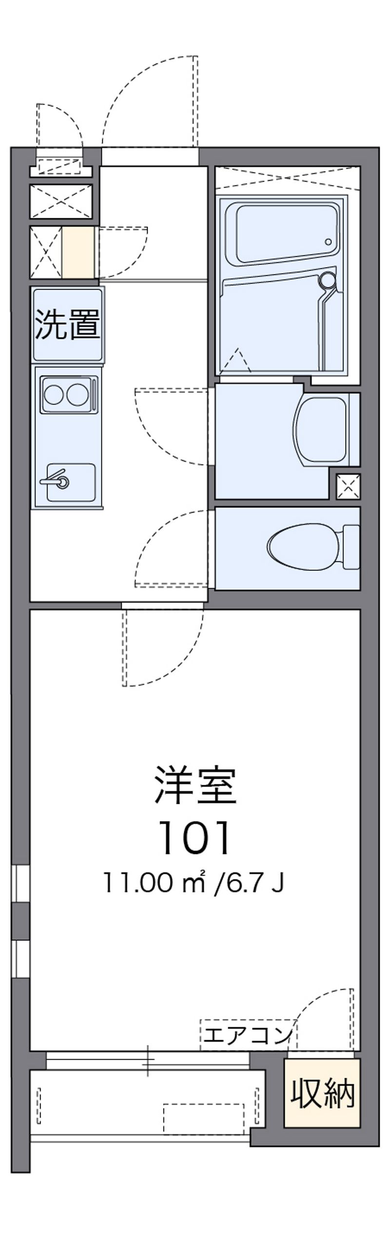 クレイノ美国Ⅱ 間取図