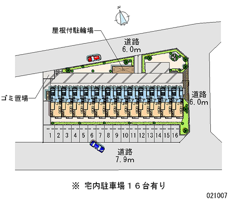 レオパレスサンライズＮＯＡⅡ 月極駐車場