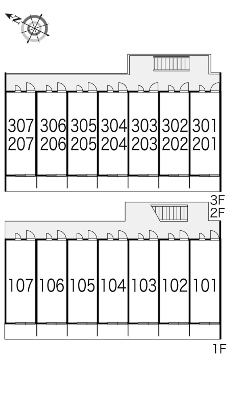 レオパレス虎風荘 間取配置図