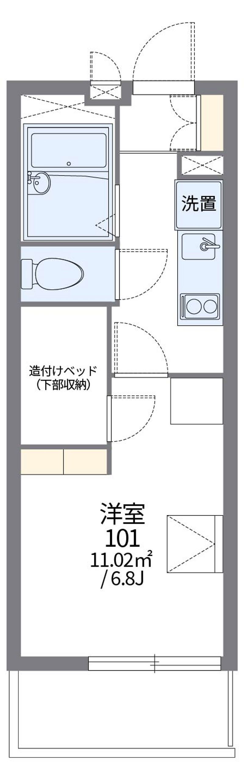 レオパレスアベンタ楽音寺 間取図