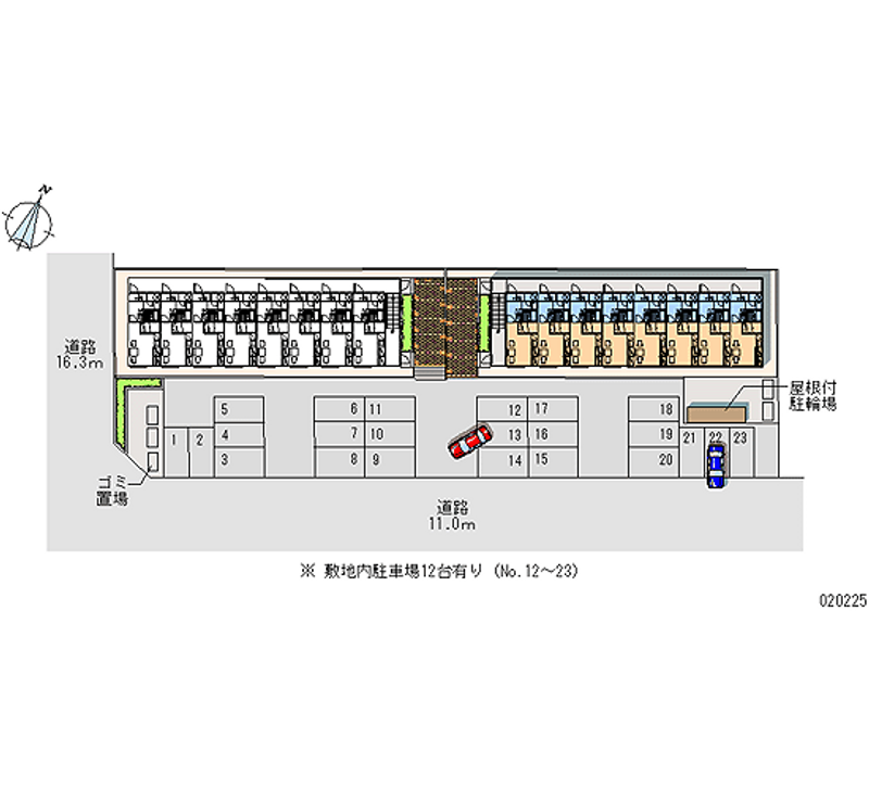 レオパレスドリームハイツⅢ 月極駐車場