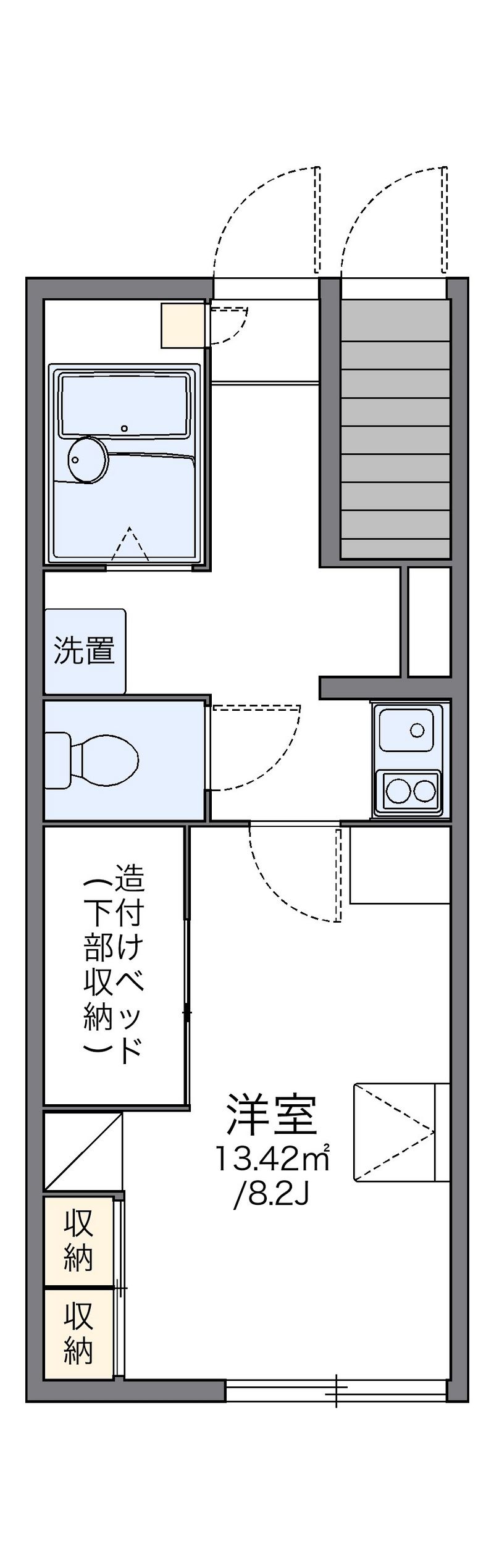 レオパレスウィステーリア平和台 間取図