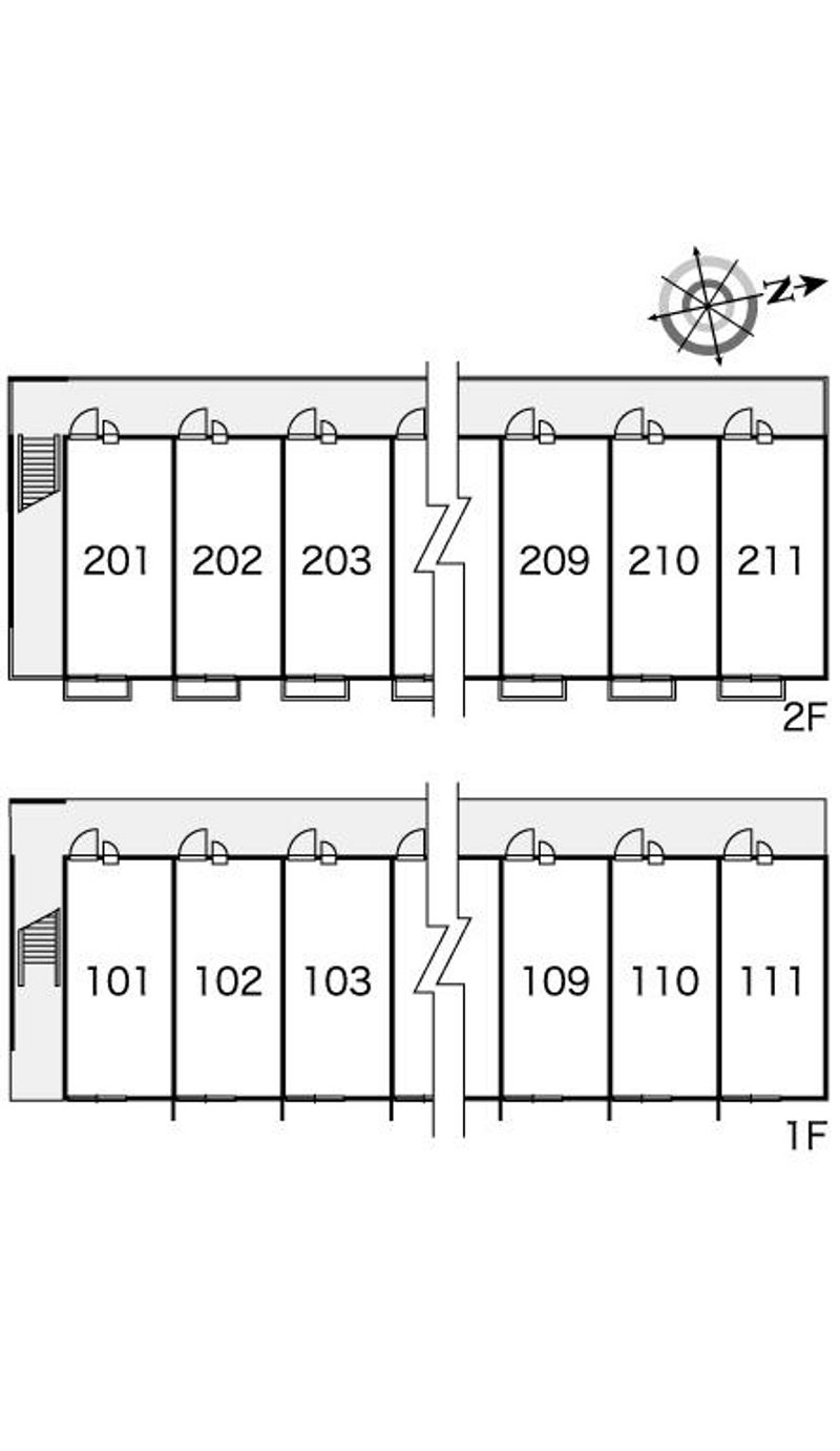 レオパレスＡ＆Ｙ　Ⅰ 間取り配置図