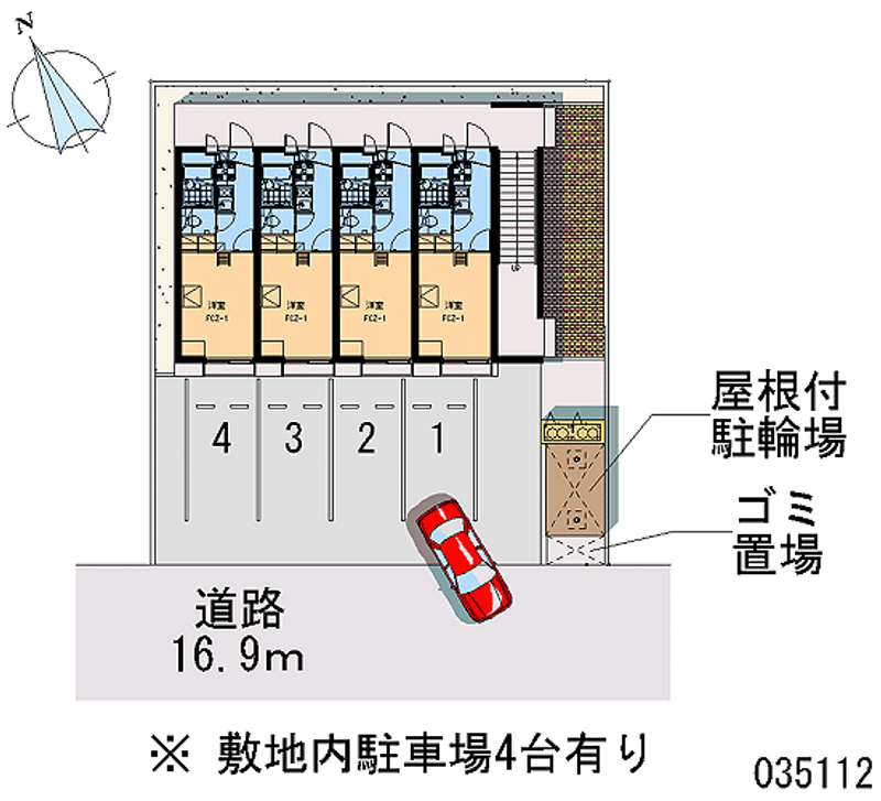 レオパレス水守 区画図