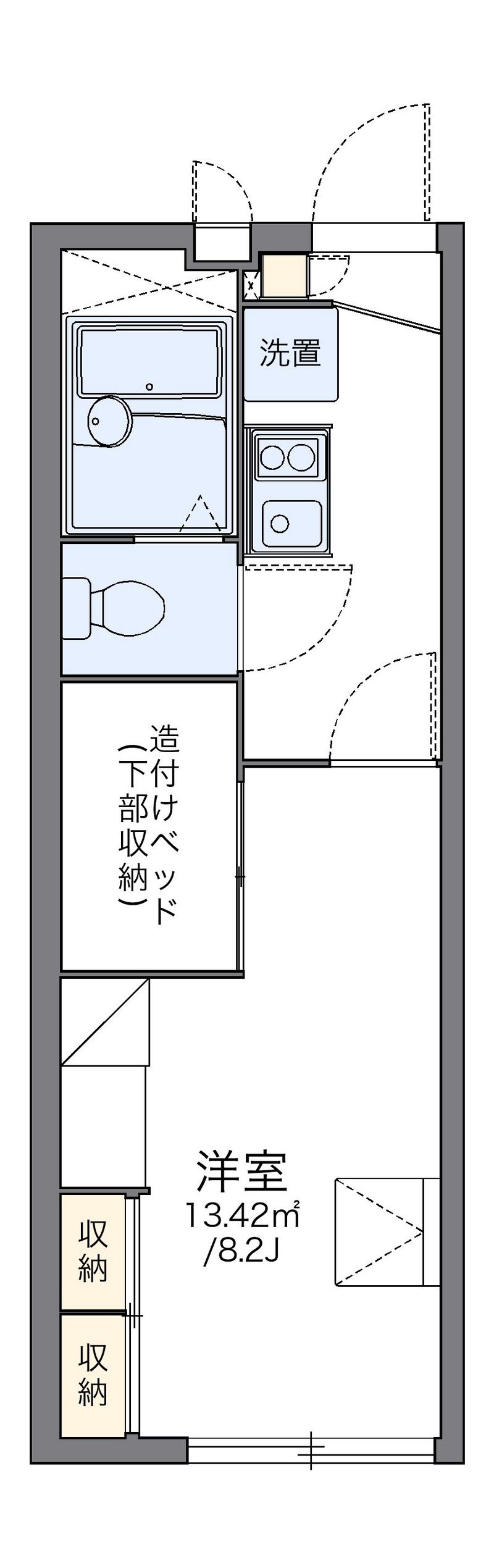 レオパレスキッソウ 間取図