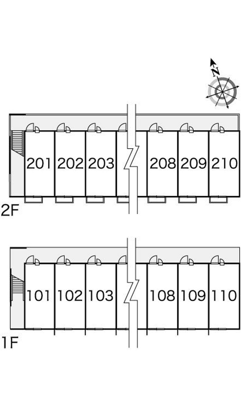 レオパレスヒロオオツカ 間取配置図