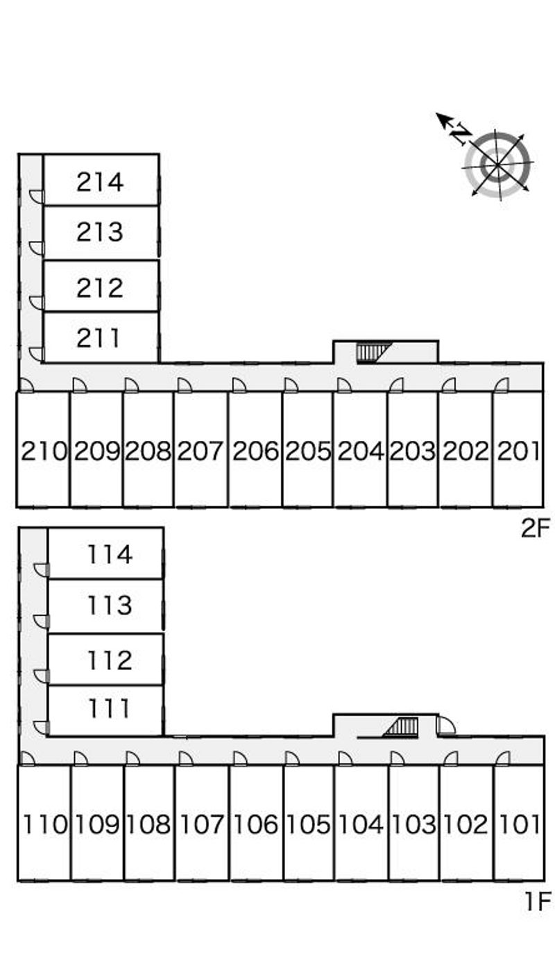 レオパレスＣａｌｍ江別Ⅱ 間取配置図
