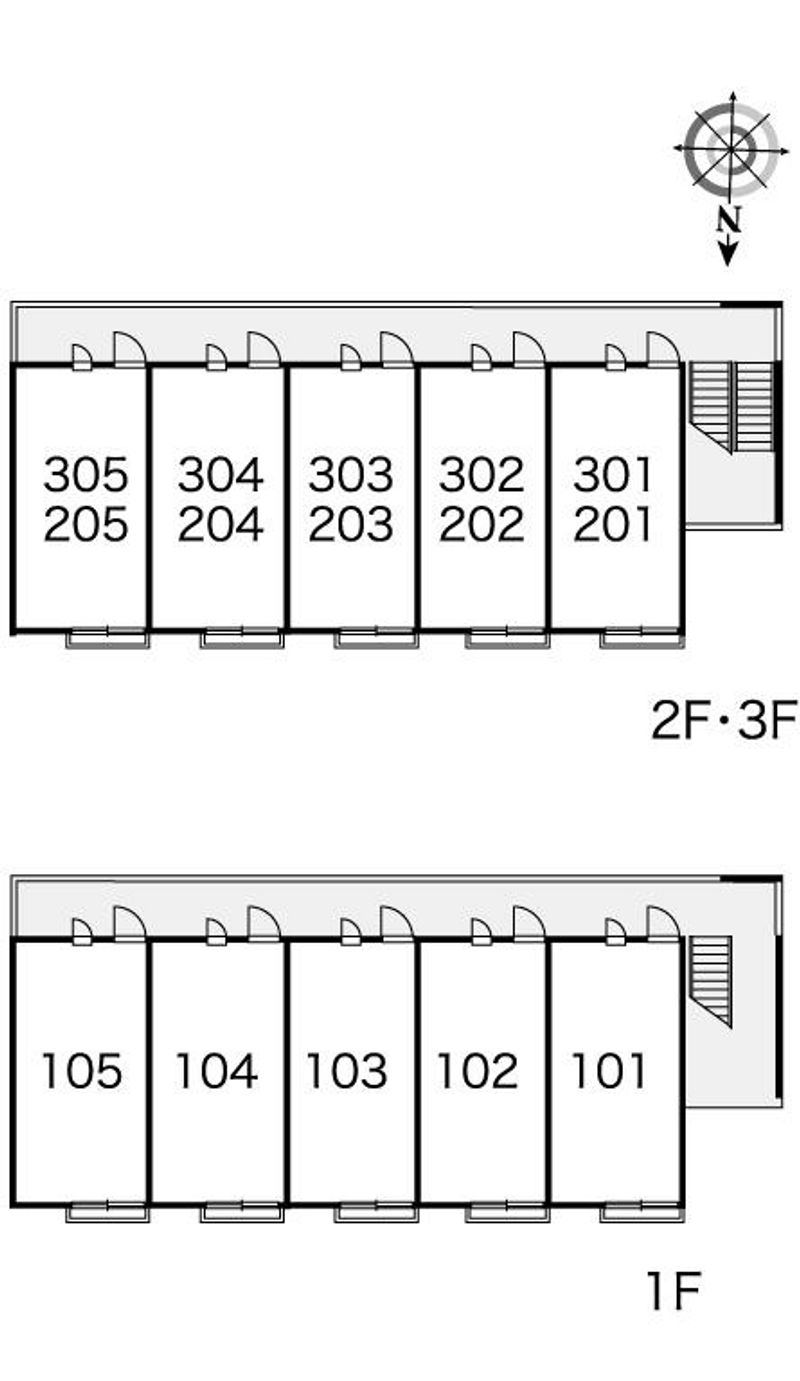 レオパレスホーヤ　Ⅱ 間取配置図