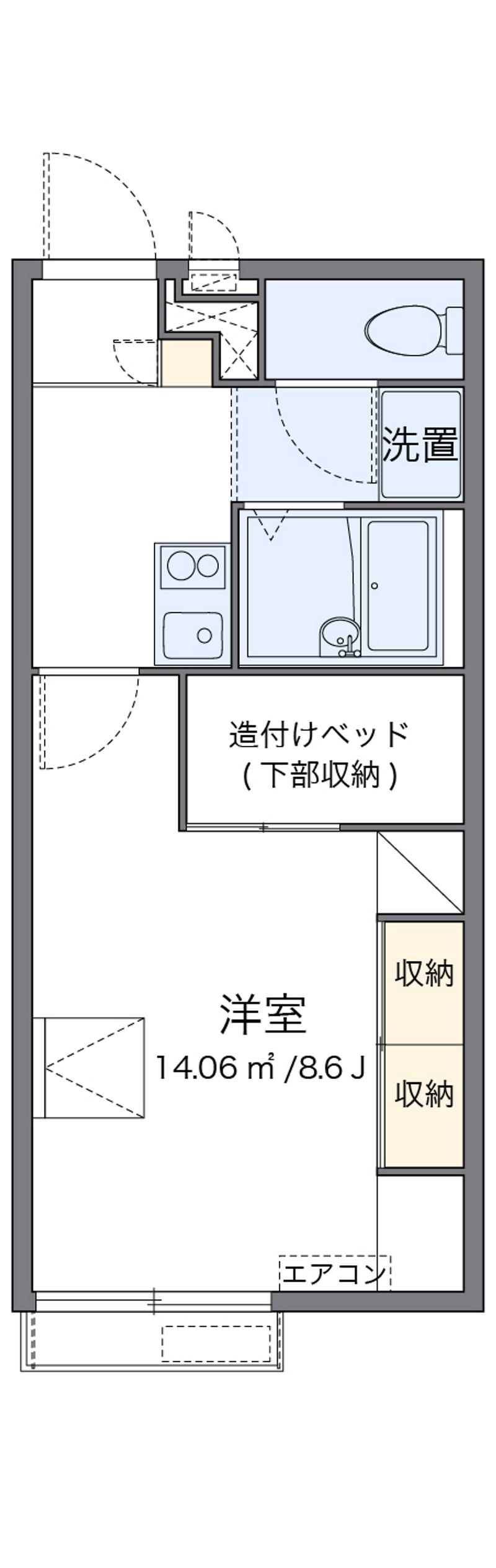 レオパレスなかじま 間取図