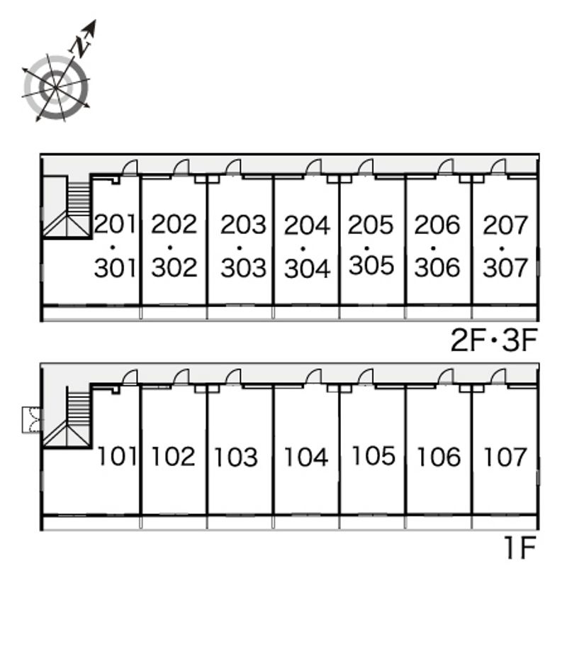 レオパレス内ヶ島 間取配置図