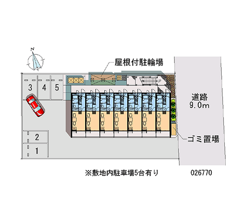 レオパレス今泉 月極駐車場