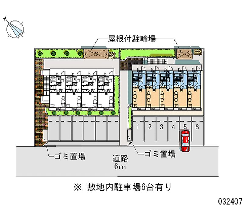 レオパレス王子台弐番館 区画図