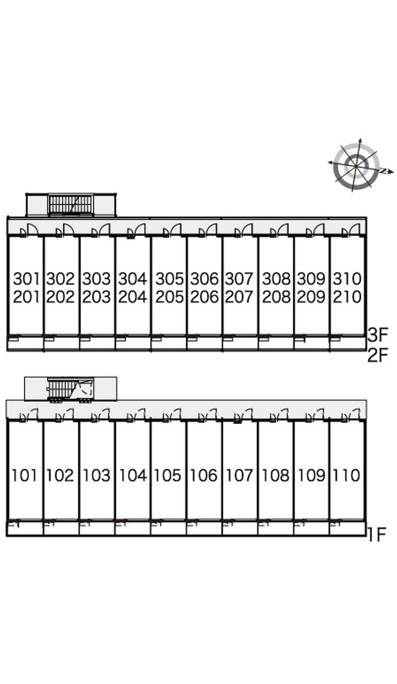 レオパレス緑町Ⅱ 間取配置図